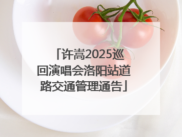 许嵩2025巡回演唱会洛阳站道路交通管理通告