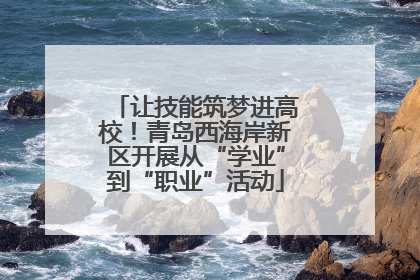 让技能筑梦进高校！青岛西海岸新区开展从“学业”到“职业”活动