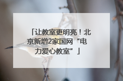 让教室更明亮！北京新增2家国网“电力爱心教室”