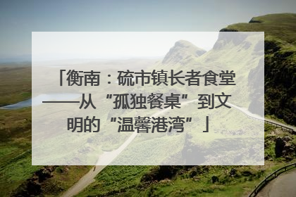 衡南：硫市镇长者食堂——从“孤独餐桌”到文明的“温馨港湾”