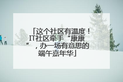这个社区有温度！IT社区牵手“康康”，办一场有意思的端午嘉年华