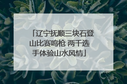 辽宁抚顺三块石登山比赛鸣枪 两千选手体验山水风情