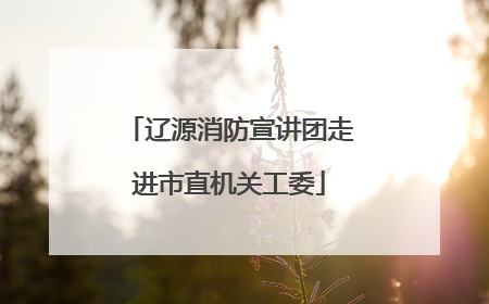 辽源消防宣讲团走进市直机关工委