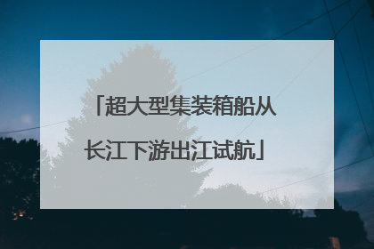 超大型集装箱船从长江下游出江试航