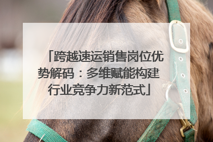 跨越速运销售岗位优势解码：多维赋能构建行业竞争力新范式