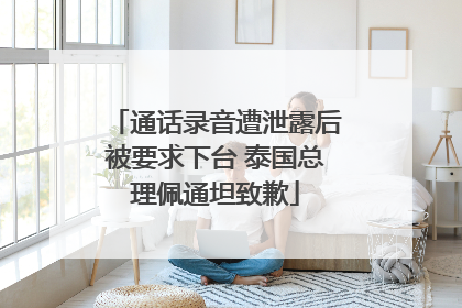 通话录音遭泄露后被要求下台 泰国总理佩通坦致歉