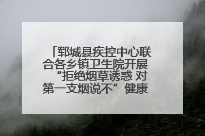 郓城县疾控中心联合各乡镇卫生院开展“拒绝烟草诱惑 对第一支烟说不”健康教育宣传活动