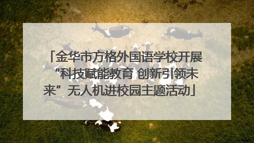 金华市方格外国语学校开展“科技赋能教育 创新引领未来”无人机进校园主题活动
