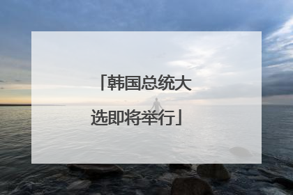 韩国总统大选即将举行