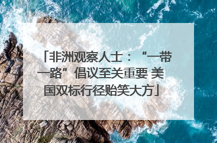 非洲观察人士：“一带一路”倡议至关重要 美国双标行径贻笑大方