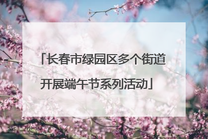 长春市绿园区多个街道开展端午节系列活动