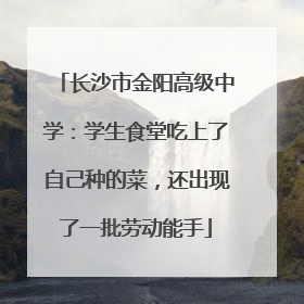 长沙市金阳高级中学：学生食堂吃上了自己种的菜，还出现了一批劳动能手