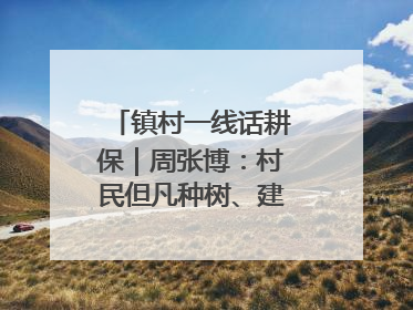 镇村一线话耕保｜周张博：村民但凡种树、建棚、盖房，都要向街道报批