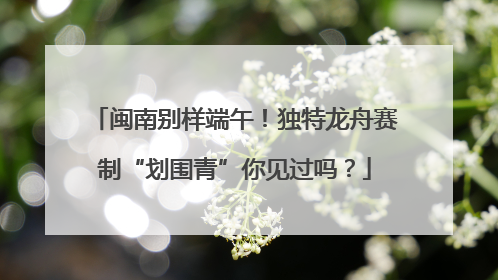 闽南别样端午！独特龙舟赛制“划围青”你见过吗？