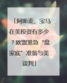 阿斯麦、宝马在美投资有多少？欧盟紧急“盘家底”准备与美谈判