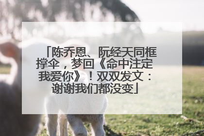 陈乔恩、阮经天同框撑伞，梦回《命中注定我爱你》！双双发文：谢谢我们都没变