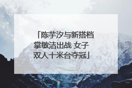 陈芋汐与新搭档掌敏洁出战 女子双人十米台夺冠