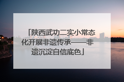 陕西武功二实小常态化开展非遗传承——非遗沉淀自信底色