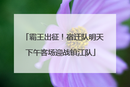 霸王出征！宿迁队明天下午客场迎战镇江队