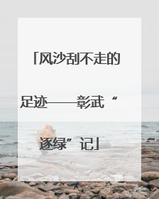 风沙刮不走的足迹——彰武“逐绿”记