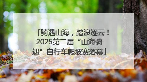 骑遇山海，踏浪逐云！2025第二届“山海骑遇”自行车爬坡赛落幕
