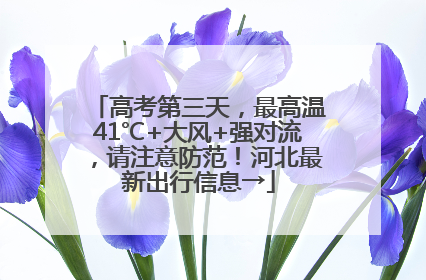高考第三天，最高温41℃+大风+强对流，请注意防范！河北最新出行信息→