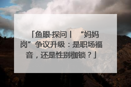 鱼眼·探问丨 “妈妈岗”争议升级：是职场福音，还是性别枷锁？