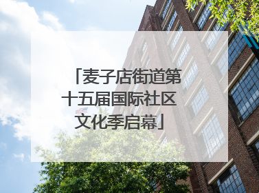 麦子店街道第十五届国际社区文化季启幕