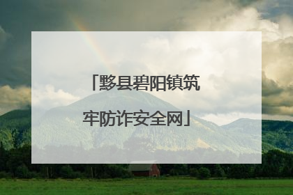 黟县碧阳镇筑牢防诈安全网