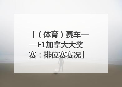 （体育）赛车——F1加拿大大奖赛：排位赛赛况