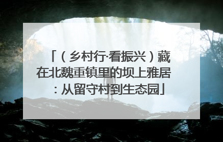 （乡村行·看振兴）藏在北魏重镇里的坝上雅居：从留守村到生态园