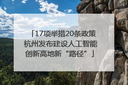 17项举措20条政策 杭州发布建设人工智能创新高地新“路径”