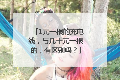 1元一根的充电线，与几十元一根的，有区别吗？