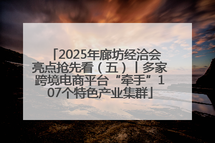 2025年廊坊经洽会亮点抢先看（五）丨多家跨境电商平台“牵手”107个特色产业集群