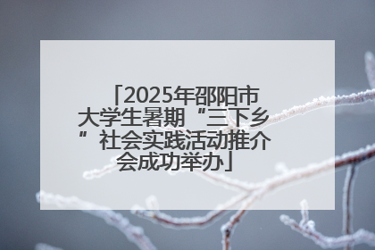 2025年邵阳市大学生暑期“三下乡”社会实践活动推介会成功举办