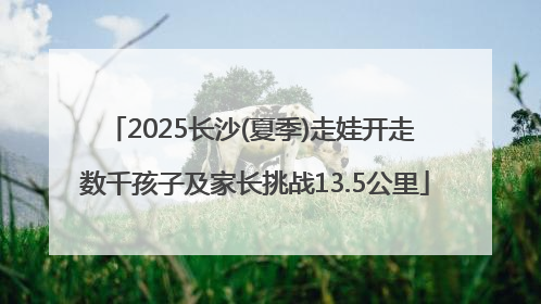 2025长沙(夏季)走娃开走 数千孩子及家长挑战13.5公里