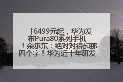 6499元起，华为发布Pura80系列手机！余承东：绝对对得起那四个字！华为近十年研发投入12490亿元